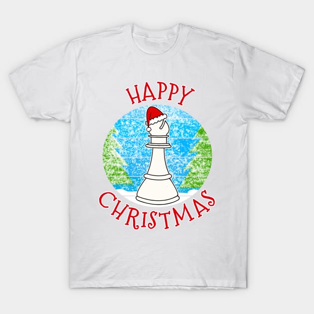 Christmas Chess Player Bishop Xmas 2022 T-Shirt by doodlerob